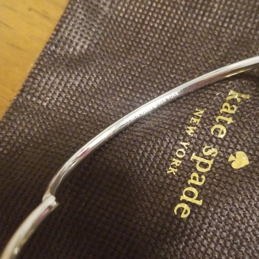 Kate Spade Silver "Love Notes" Hinged Bracelet - Picture 4 of 4
